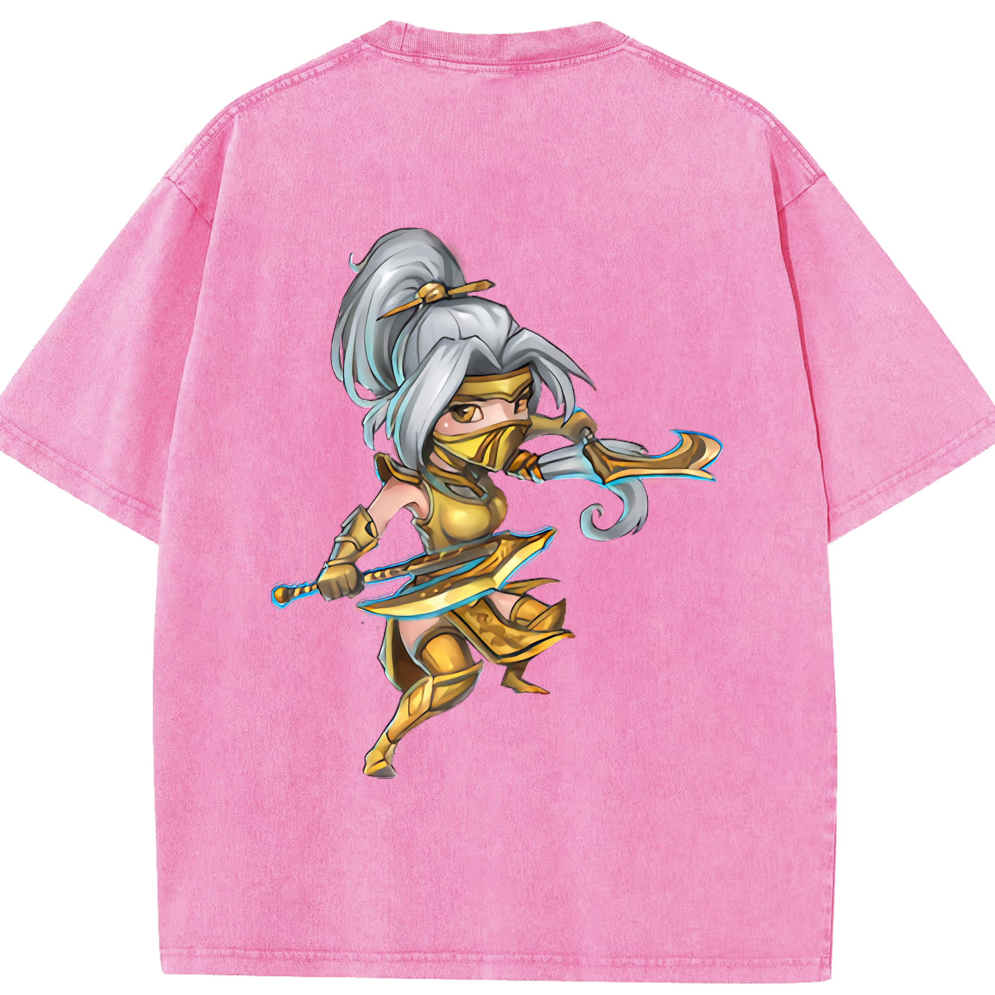 リーグ・オブ・レジェンド League of Legends LOL 綿100% ヴィンテージ風 半袖Tシャツ（背面プリント）